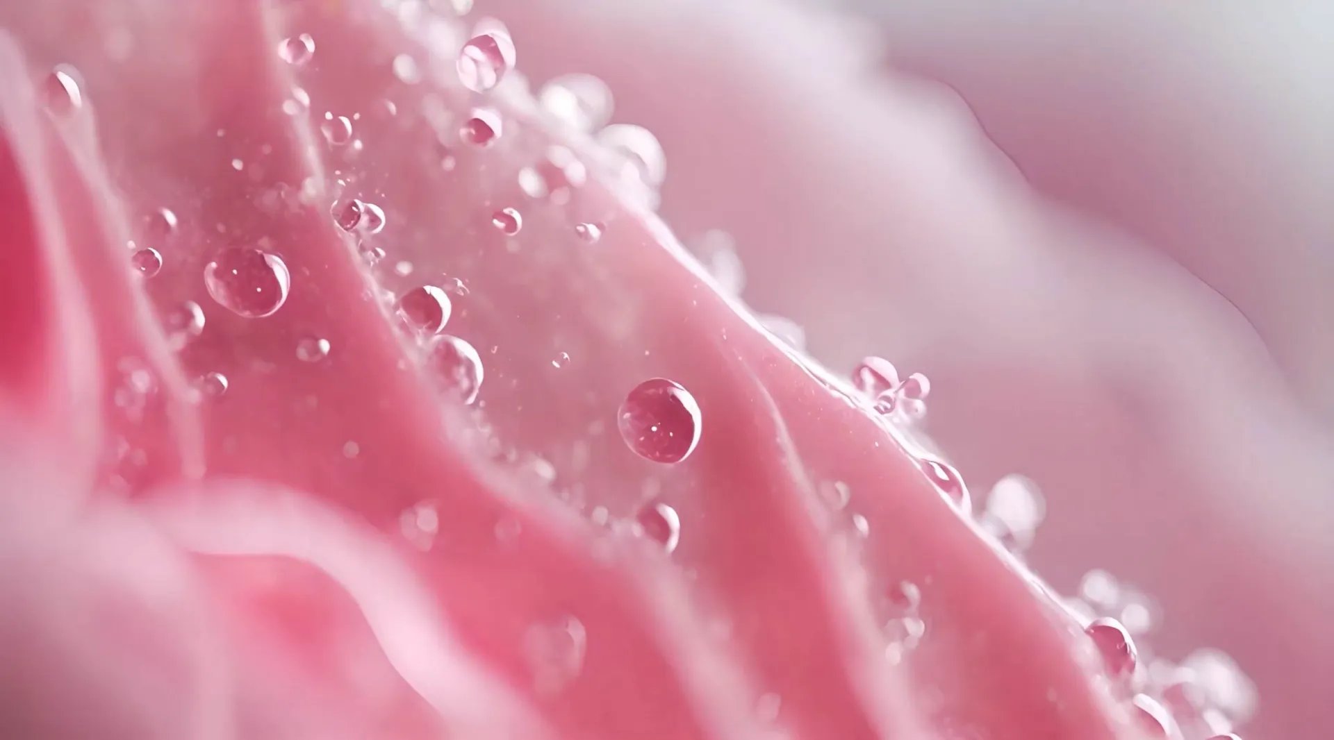 Elegant Moisture Close-Up Relaxing Pink Backdrop Video